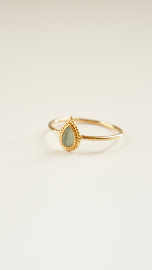 Opal Water Drop Ring