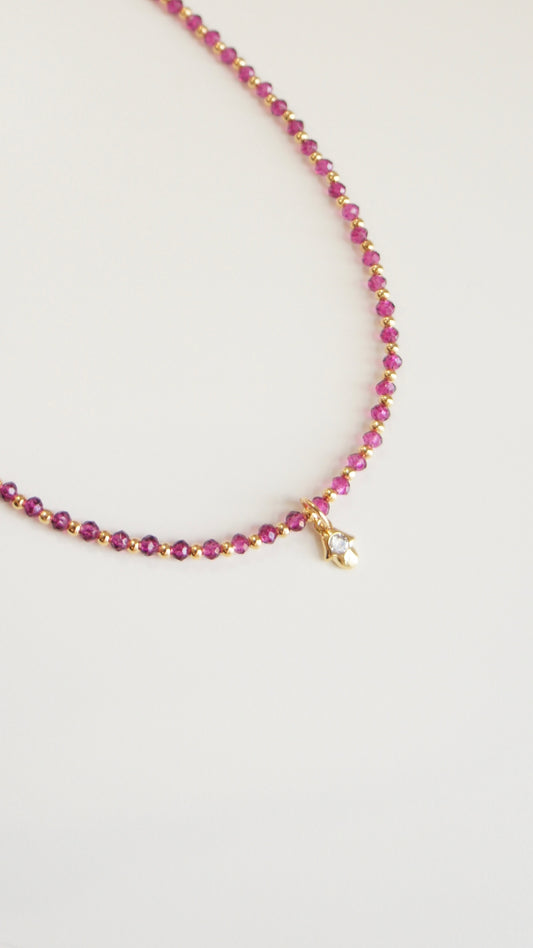 Hamsa Charm Beaded Necklace