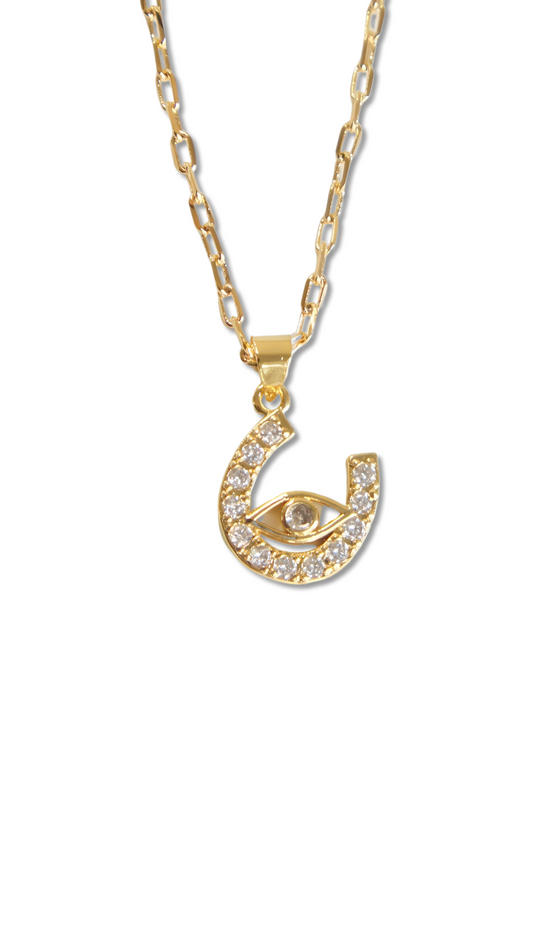 Horseshoe Eye Pendant Necklace