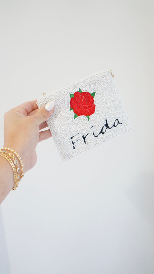 Frida Rose Pouch Bag