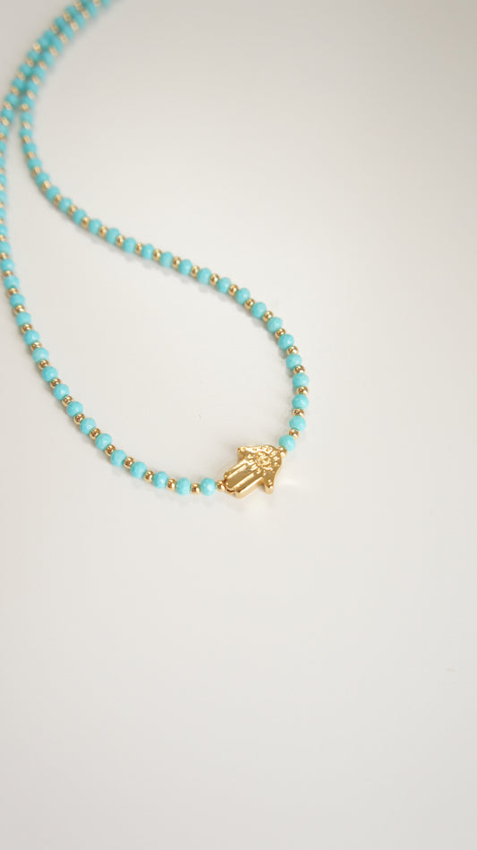 Hamsa Beaded Necklace